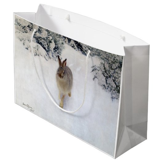Winter Hare (Rabbit), Bruno Liljefors Groot Cadeauzakje (Achterkant Gekanteld)