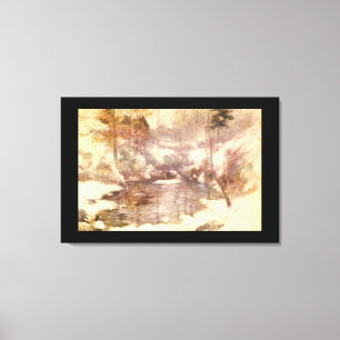 Winter Harmony', John Henry Tman._Landscapes Canvas Afdruk