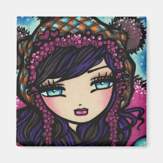 Winter Hart van Ice Sneeuw Meisje Art Hannah Lynn Magneet