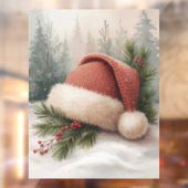 Winter Hat Window Cling Raamsticker (Vel 2)