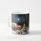 Winter Havanese Caravan Kerstavontuur Koffiemok (Voorkant links)