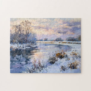 Winter Havel River Landschap Legpuzzel
