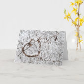 Winter Heart Sympathcard Kaart (Gele Bloem)