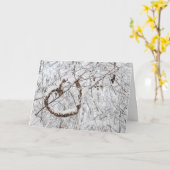 Winter Heart Thinking of You Kaart (Gele Bloem)