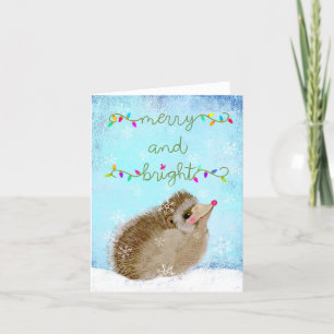Winter Hedgehog BLANK Wenskaart Bedankkaart