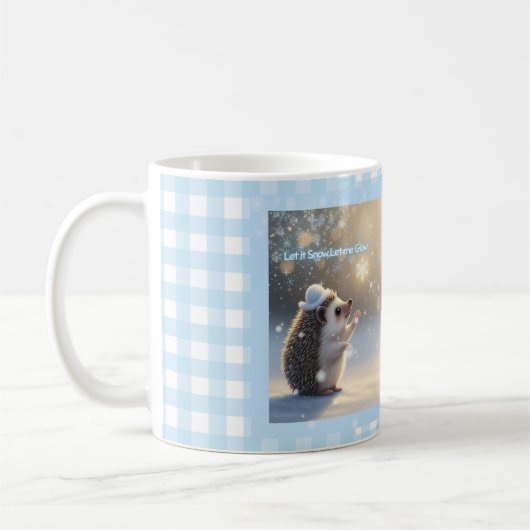 Winter Hedgehog Mug – Cute Snowflake (Gauche)