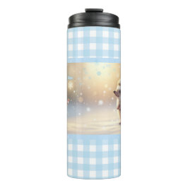Winter Hedgehog Mug – Cute Snowflake  Thermosbeker
