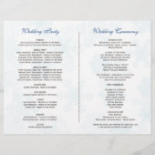 Winter Heilige Bessen Krans Trouwprogramma (Achterkant)