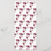 Winter Hellebore Floral Burgundy Wedding Menu (Dos)