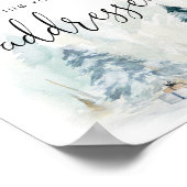 Winter Help Bezige mam richt een envelop Poster (Hoek)