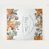 Winter herfst bruiloft Achtergrond Fotocabine Wandkleed (Voorkant (horizontaal))