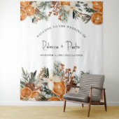 Winter herfst bruiloft Achtergrond Fotocabine Wandkleed (In situ)