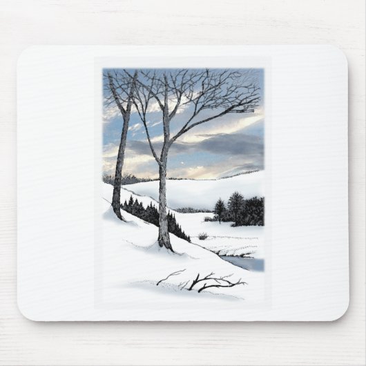 Winter Hillside Muismat (Voorkant)