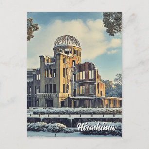 Winter Hiroshima Japan Vredeskoepel Reizen Briefkaart