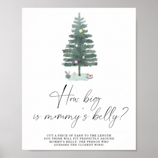 Winter hoe groot is het poster van het buikspel va (Voorkant)