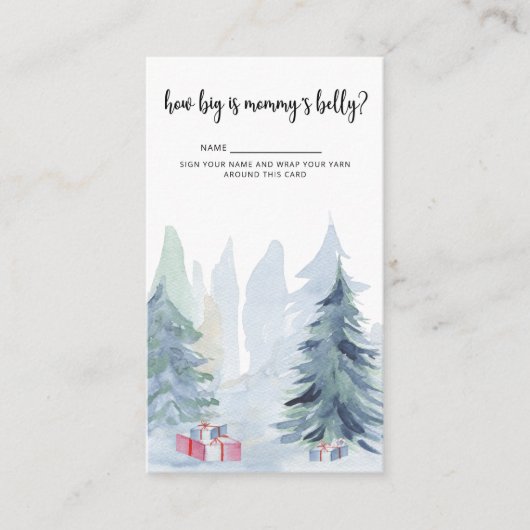 Winter hoe groot is mama's buik informatiekaartje (Voorkant)