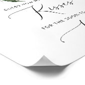 Winter hoeveel kussen bruidsfeest spel poster (Hoek)