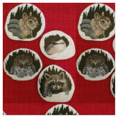 "Winter Holiday Animals" Stof (Close Up)