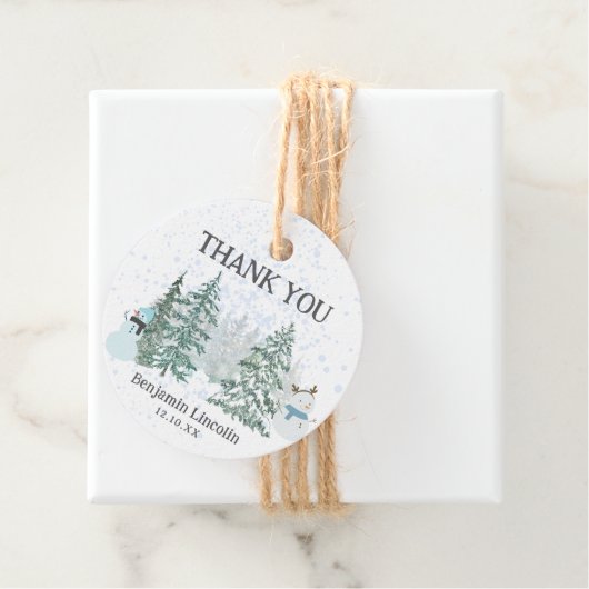 Winter Holiday Bedankjes Labels (In situ)