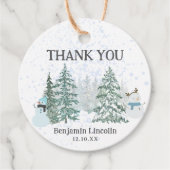 Winter Holiday Bedankjes Labels (Voorkant)