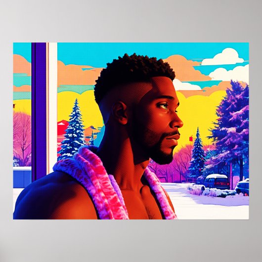 Winter Holiday Beefcake Hunk 2501 Poster (Voorkant)