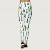 Winter Holiday Evergreen Trees Leggings (Achterkant)