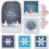 Winter Holiday Fairy Tale Fantasy Snowy Forest Sticker (Voorkant)