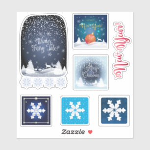 Winter Holiday Fairy Tale Fantasy Snowy Forest Sticker