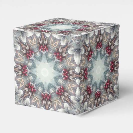 Winter Holiday Gift Box Bedankdoosjes (Voorkant Zijde)