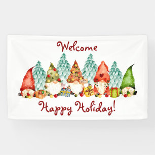 Winter Holiday Gnome Banner