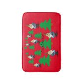 Winter Holiday Gnomes kerstbomen Thunder_Cove Badmat (Voorkant Verticaal)