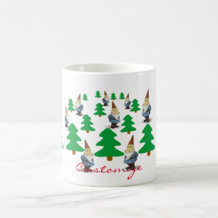 Winter Holiday Gnomes kerstbomen Thunder_Cove Koffiemok