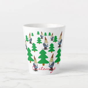 Winter Holiday Gnomes kerstbomen Thunder_Cove Latte Mok