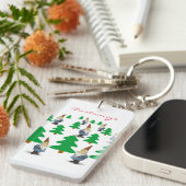 Winter Holiday Gnomes kerstbomen Thunder_Cove Sleutelhanger (Voorkant Rechts)