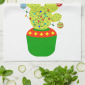 Winter Holiday Kerstmis Cactus Desert Southwest Theedoek (Gevouwen)