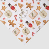 Winter Holiday Kerstmis Nutcracker Cookie Pattern Tissuepapier (Detail)