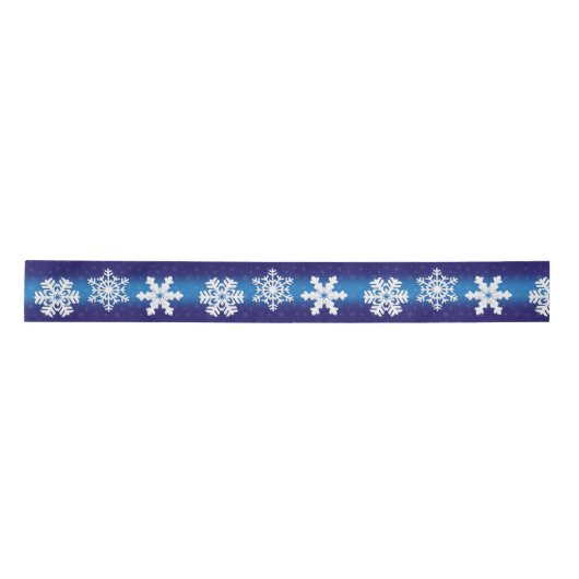 Winter Holiday Kerstmis White Snowflake Patroon Lint (Voorkant)