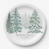 Winter Holiday Papieren Bordje (Voorkant)
