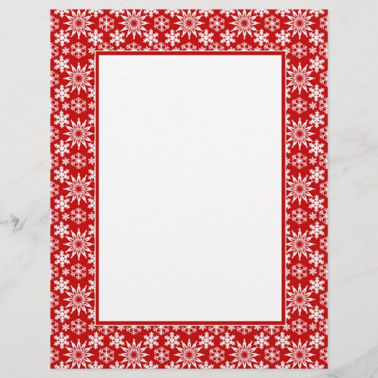 Winter Holiday Snowflakes Letterhead (Voorkant)