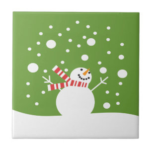 Winter Holiday Snowman Tegeltje