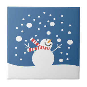 Winter Holiday Snowman Tegeltje