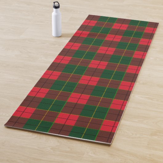 Winter Holiday Tartan pattern  Scottish red green Yogamat (In situ)