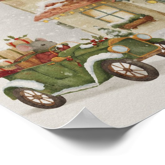 Winter Holidays Animals Nursery Poster (Coin)