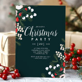 Winter Holly Berries Floral kerstfeest Kaart