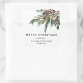 Winter Holly Kerst sticker (Tas)