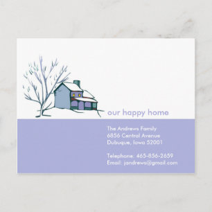 Winter Home Moving Announge Aankondigingskaart