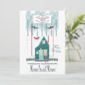 Winter Home Nieuw Adresaankondiging Aankondiging (Staand voorkant)