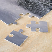 Winter Home Vakantie Kerstmis Retro  Custom Legpuzzel (Zijkant)