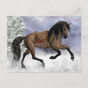 Winter Horse Fantasy Art Briefkaart