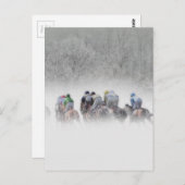 Winter Horse Race Briefkaart (Voorkant / Achterkant)